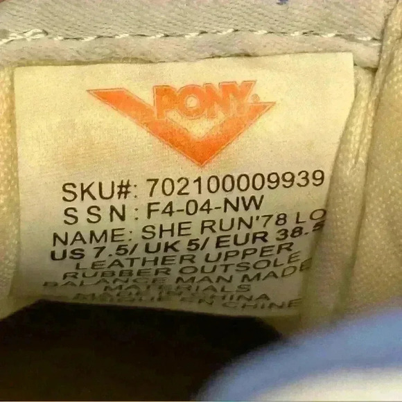 Vintage and Rare Pair of Pony Roadrunners She Run ‘78 Women’s Size 7.5 - Picture 9 of 14